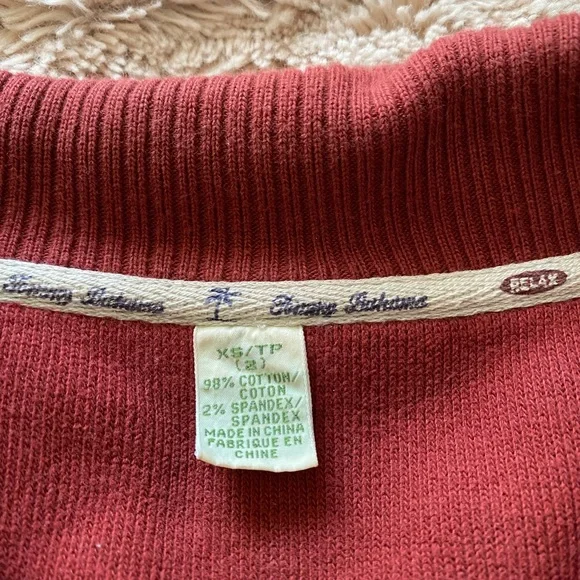 Tommy Bahama Vintage Quarter Zip Pullover Sweater - Picture 2 of 3
